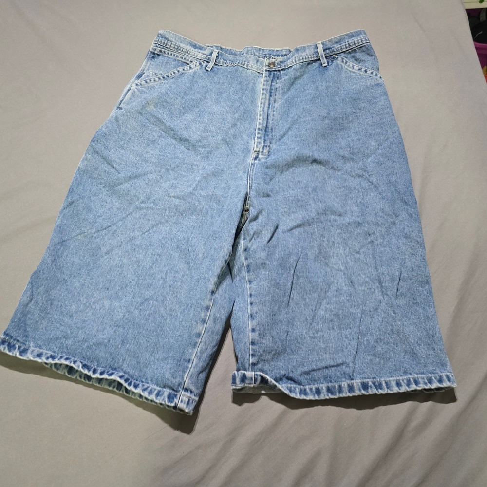 Polo Jeans Co Carpenter Shorts Mens 46 Blue Denim Big & Tall Utility Wide Leg